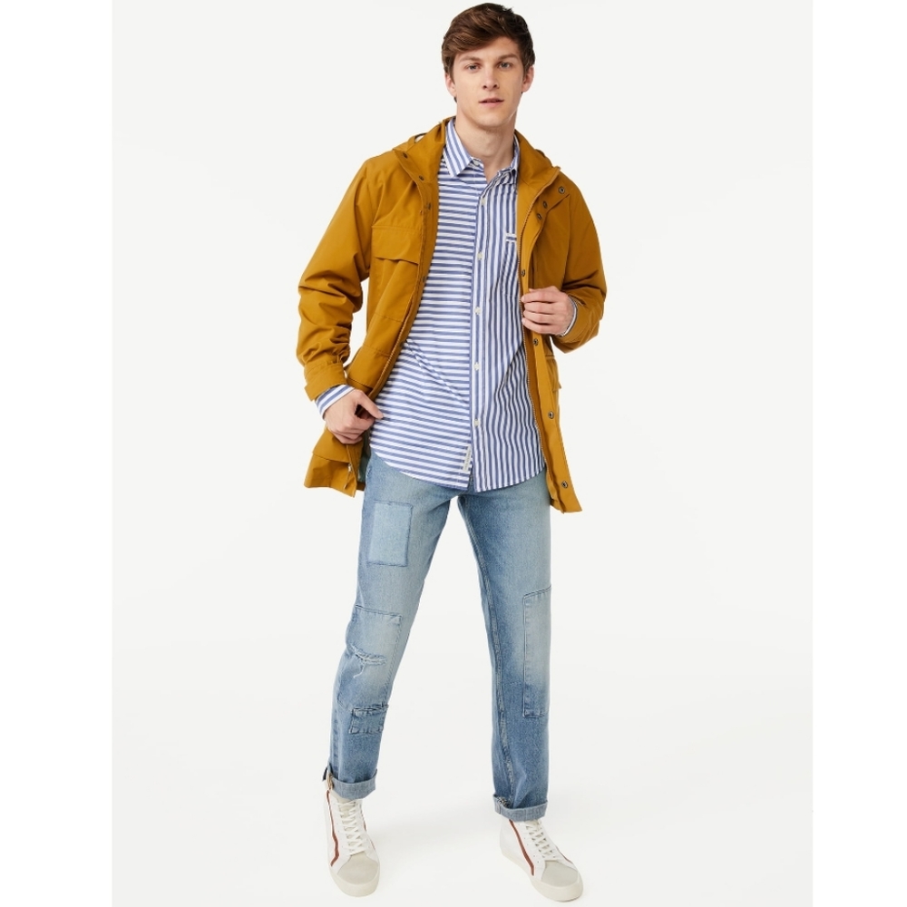 MODERN | Multi Patchwork Medium Wash Straight Jeans - Picture 2 of 5